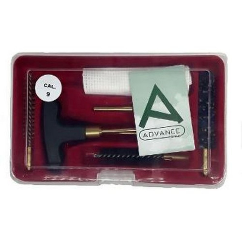 Набор для чистки пистолетный 9мм пластиковый футляр