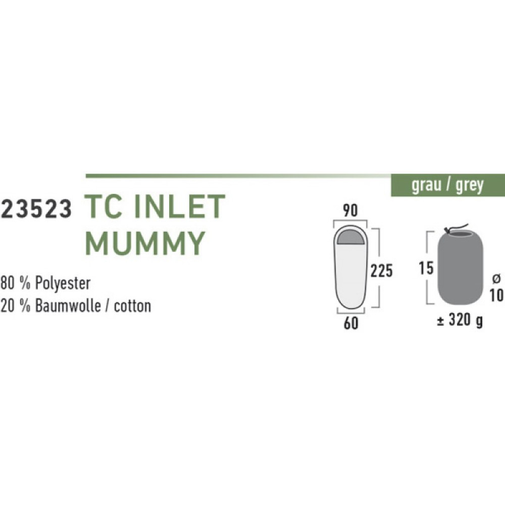 Вкладыш в спальный мешок High Peak TC Inlett Mummy