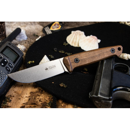 Туристический нож Nikki AUS-8 StoneWash орех кожа