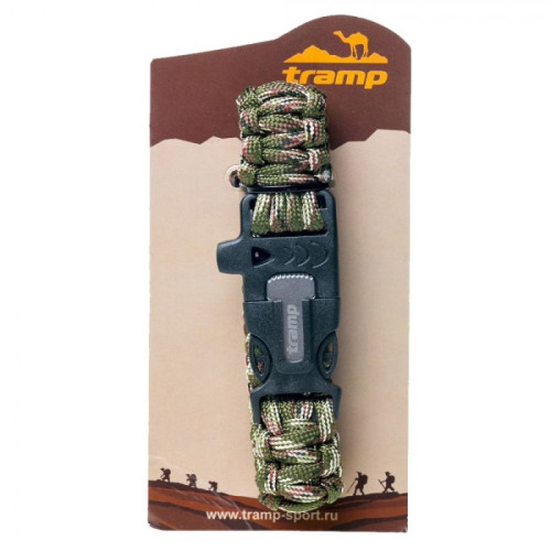 Tramp браслет выживальщика (свисток, огниво/2 метра паракорда) (камуфляж)