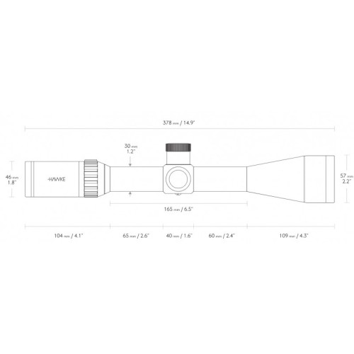 Оптический прицел Hawke Vantage 30 FFP 6-24х50 IR (1/2 Mil Dot), Черный