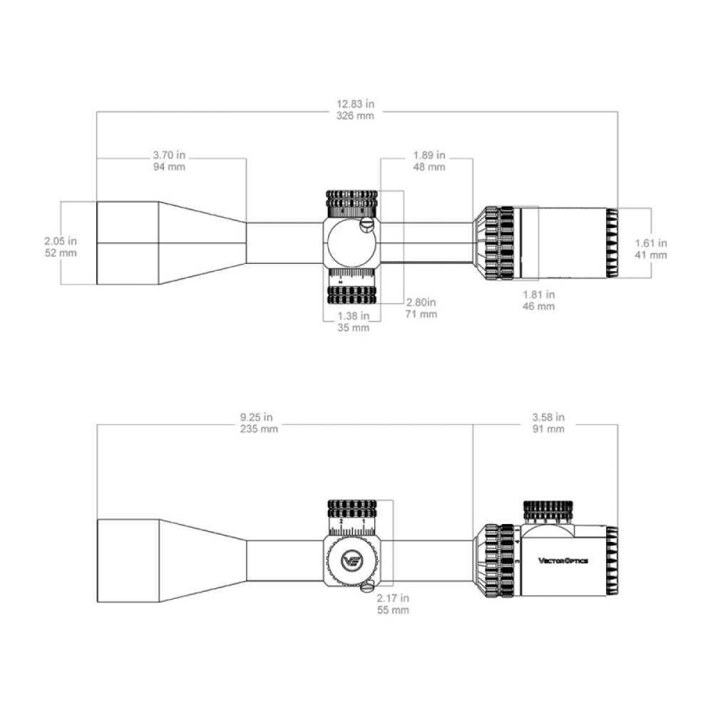 Оптический прицел Vector Optics Hugo 3-12x40i