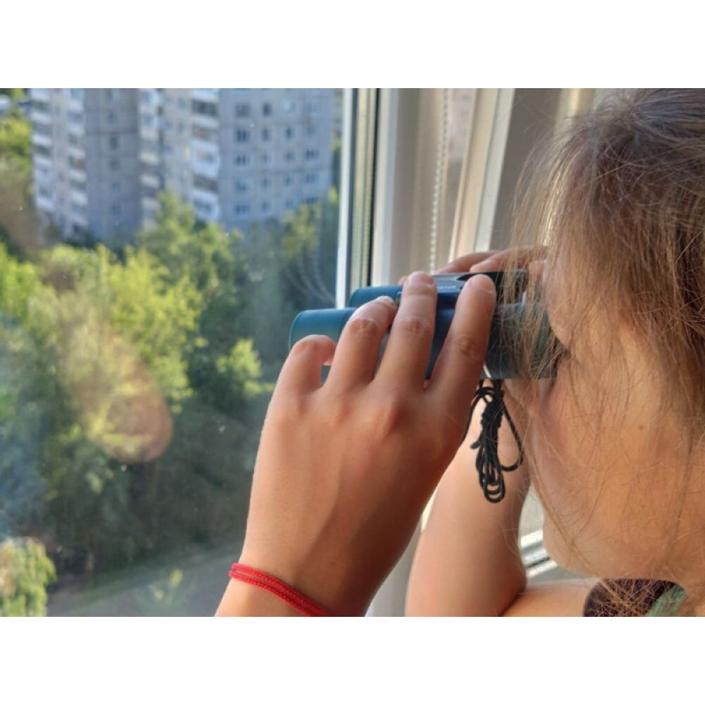 Бинокль Navigator 8х21 FF зеленый, обрезиненный, компактный, свободный фокус