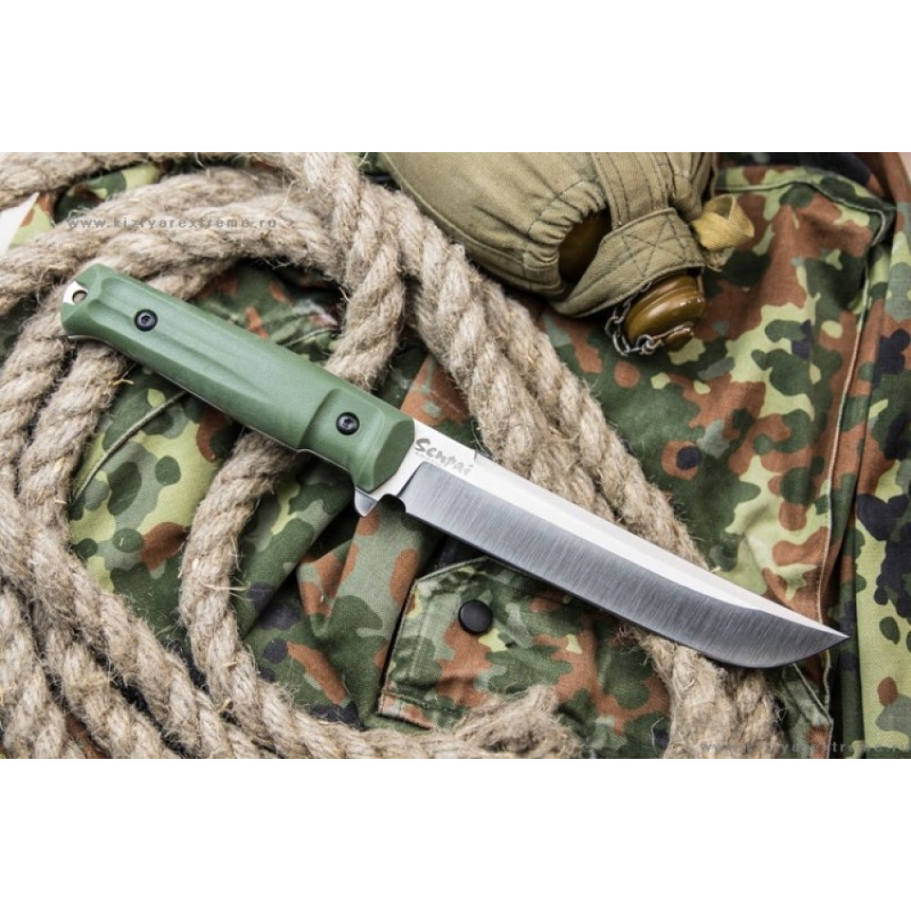 Туристический нож Senpai AUS-8 StoneWash Олива