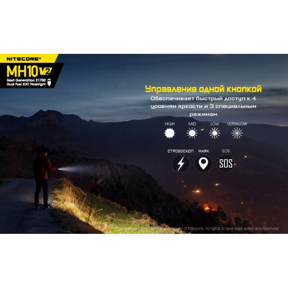 Фонарь Nitecore MH10 V2