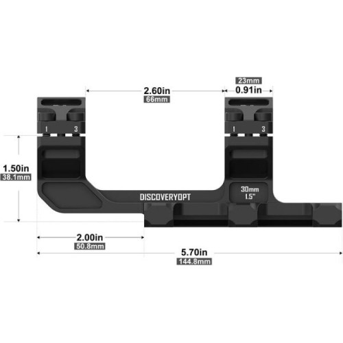 Моноблок Discovery высокоточный выносной weaver 30мм (низкий)