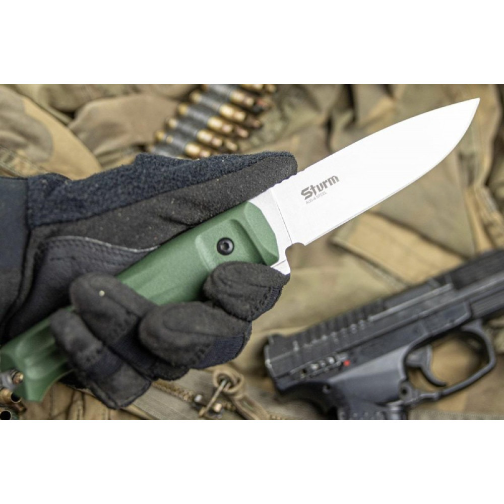 Тактический нож Sturm AUS-8 StoneWash Олива