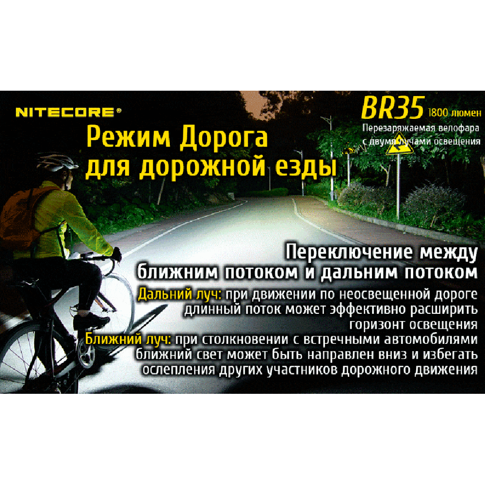 Велофара Nitecore BR35 Cree XM-L2 U2