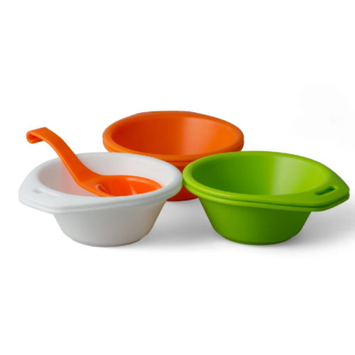 Набор пластиковых мисок, 6 шт по 200 мл и небольшой половник. Набор мисок походных 6 шт. camping bowl set (6+1)