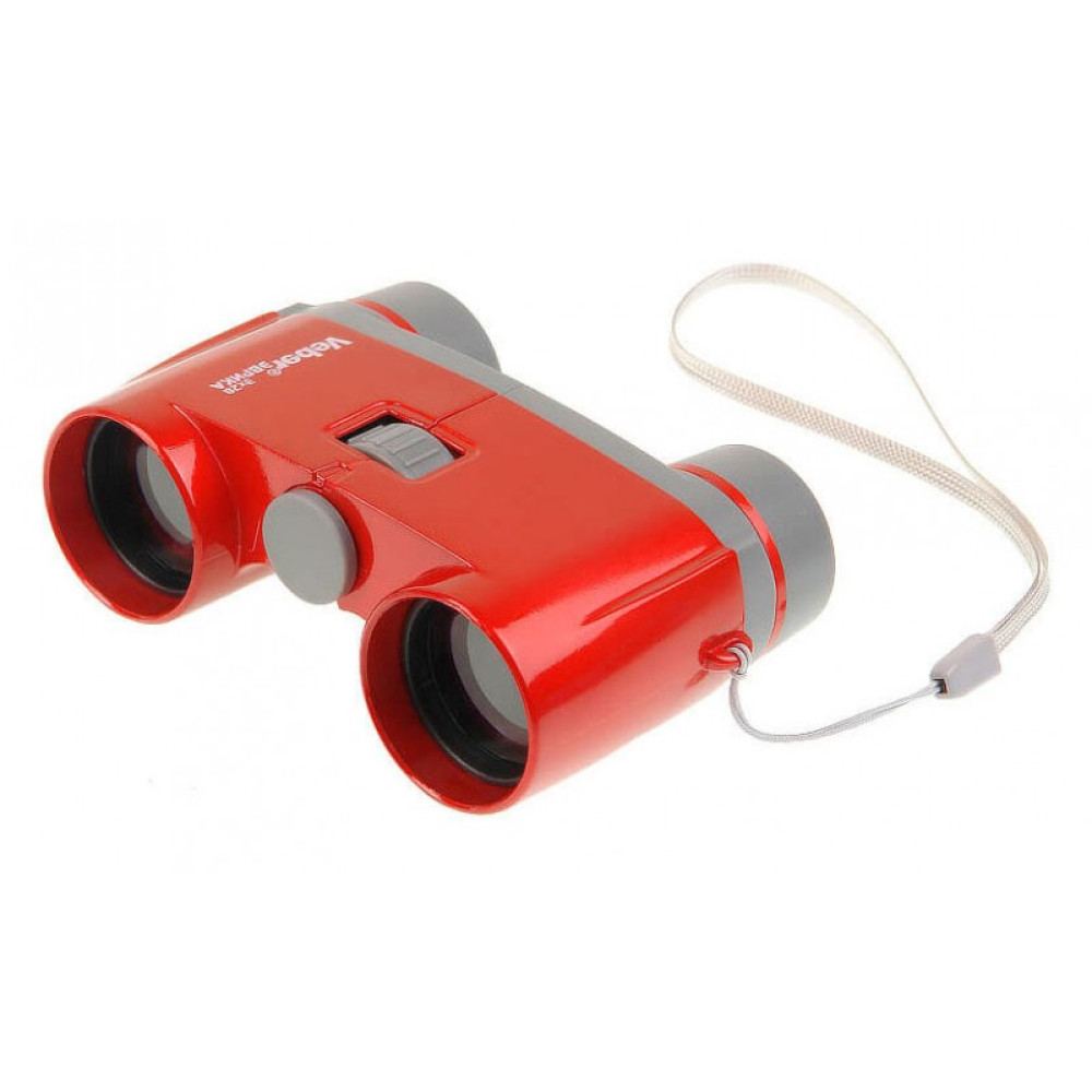 Бинокль детский Veber «Эврика» 3х28, красный, Красный