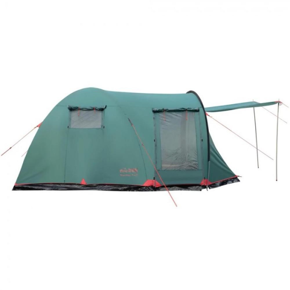 Палатка Tramp с большим тамбуром Anaconda 4 V2, зеленый