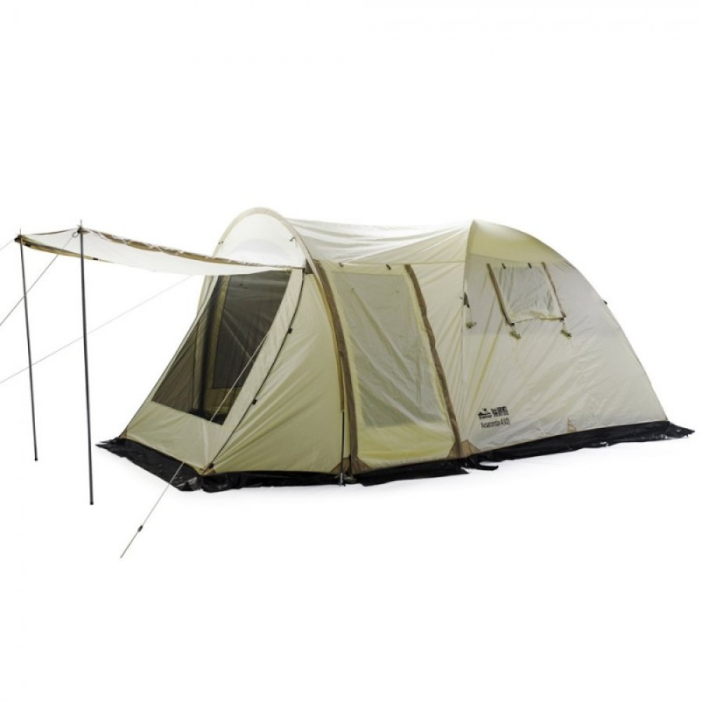 Палатка Tramp с большим тамбуром Anaconda 4 V2, песочный
