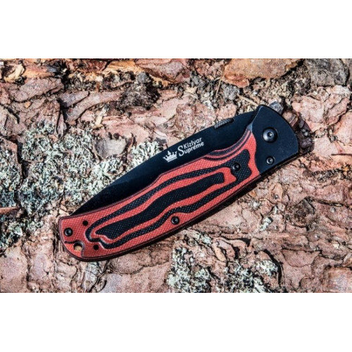 Складной нож Prime D2 Black Titanium G10