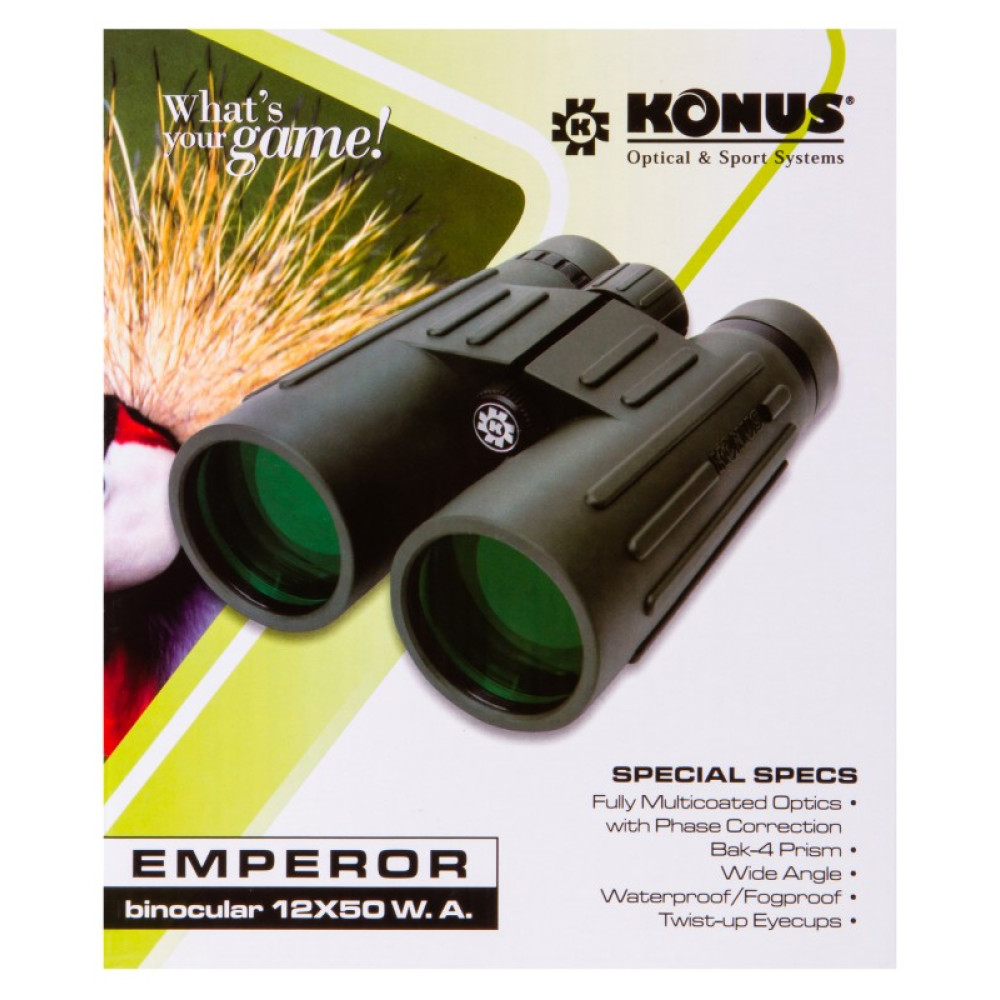 Бинокль Konus Emperor 12x50 WA Green