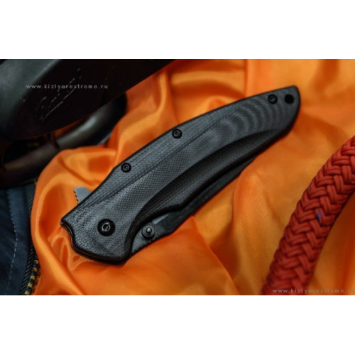 Складной нож Zedd AUS-8 Black Titanium