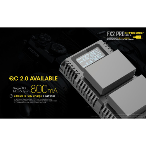 Зарядное устройство Nitecore FX2 PRO Fujifilm NP-T125