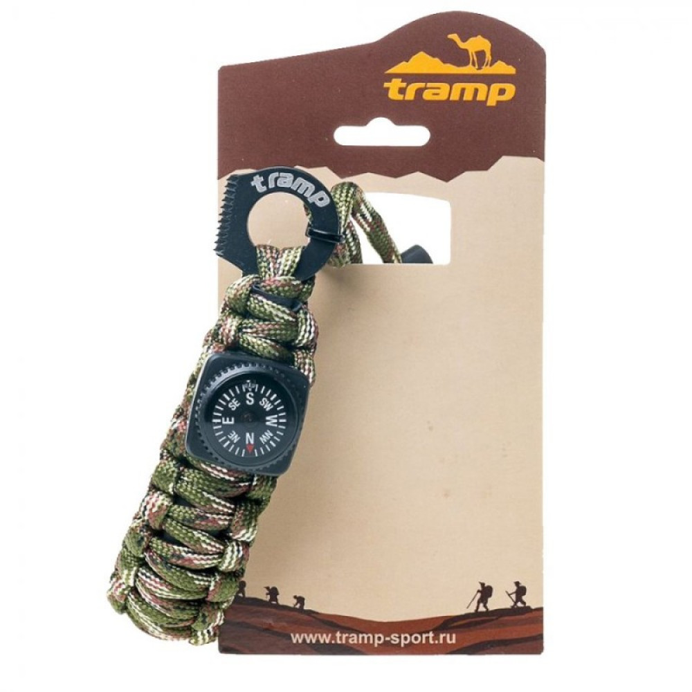 Tramp браслет выживальщика (компас, огниво/2 метра паракорда) (камуфляж)