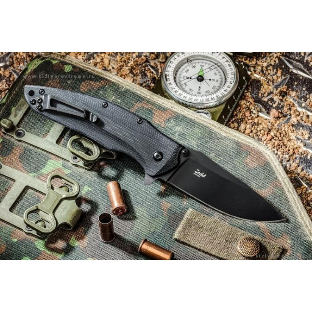 Складной нож Zedd AUS-8 Black Titanium