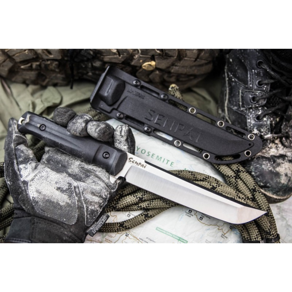 Тактический нож Senpai AUS-8 StoneWash Черный