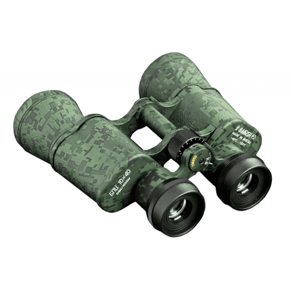 Бинокль БПЦ 10х40 камуфляж «Пиксель» с сеткой и рубиновым покрытием, Камуфляж "Пиксель"