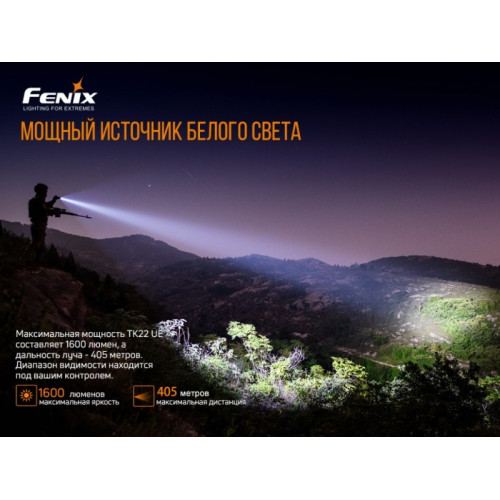Фонарь Fenix TK22UE (1600 lm, 21700/18650)