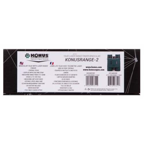 Бинокль Konus Konusrange-2 10x42 с дальномером 1200 м