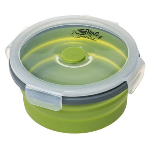 Tramp контейнер складной с крышкой-защелкой 550 мл (оливковый)