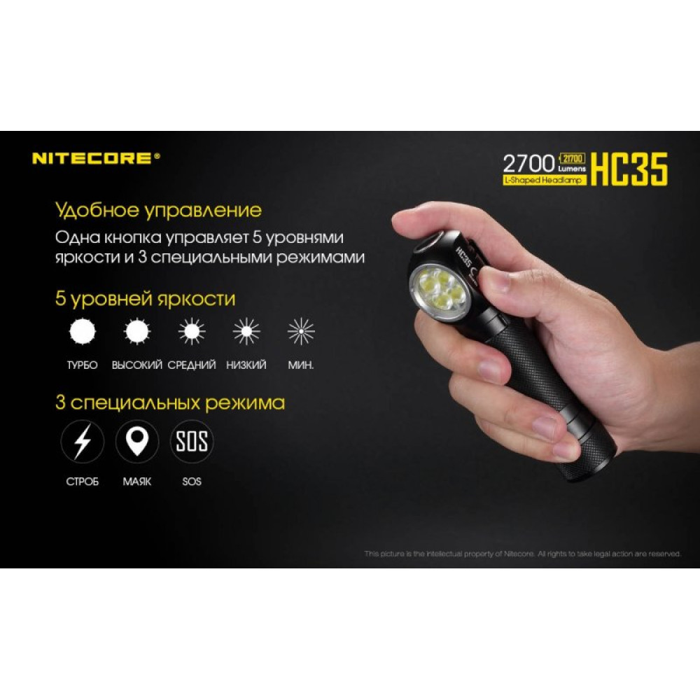 Налобный фонарь Nitecore HC35