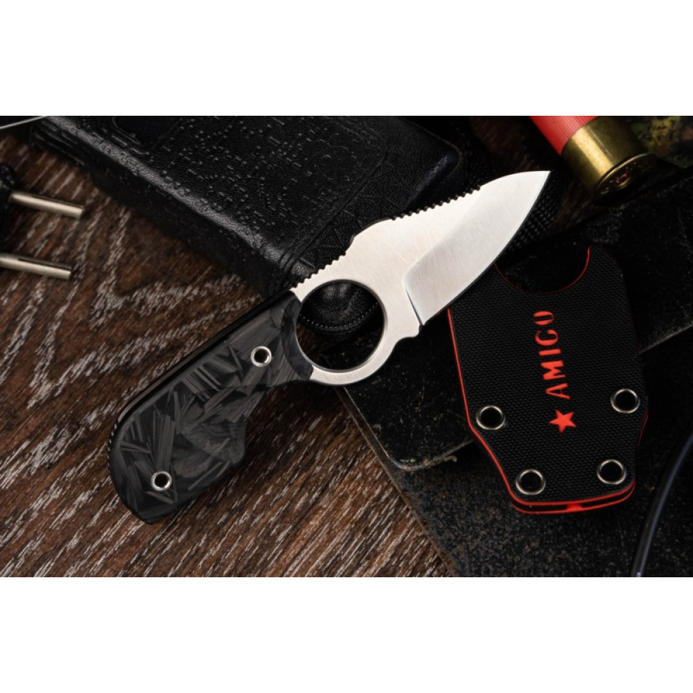 Шейный нож Amigo X CPM S35VN StoneWash