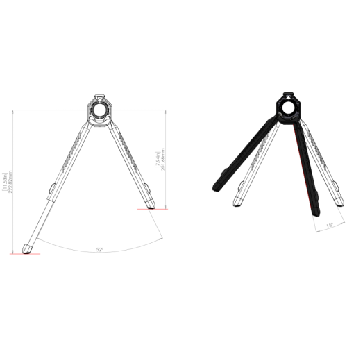 Цевье BLK LBL AR-10 DPMS LOW BIPOD 14 BLACK