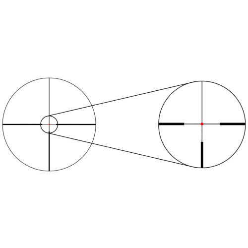 Оптический прицел Gaut Obsidian 1-8x24, сетка X2, подсветка точки
