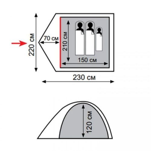 Палатка Totem Carriage 3 V2