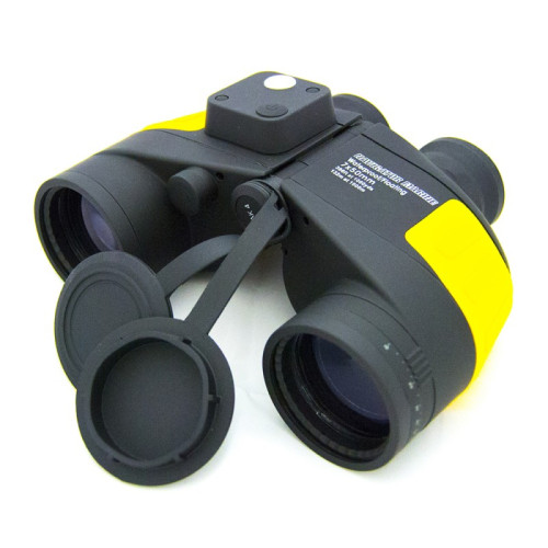 Бинокль Navigator MARINE 7x50 Profi WP с компасом, желто-черный, Желто-черный