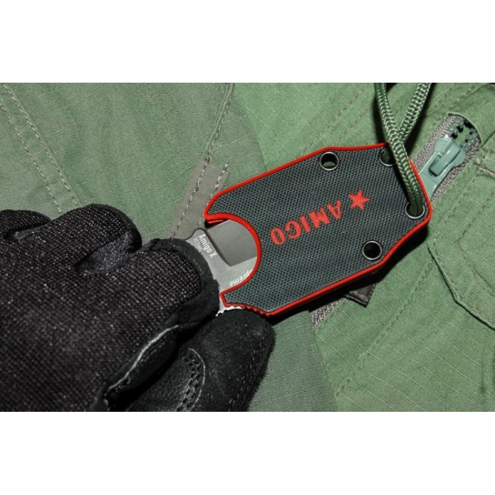 Шейный нож Amigo X Gray Titanium D2