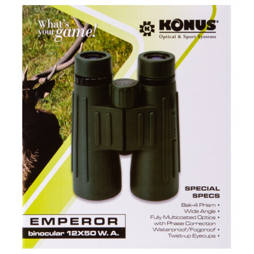 Бинокль Konus Emperor 12x50 WA Green