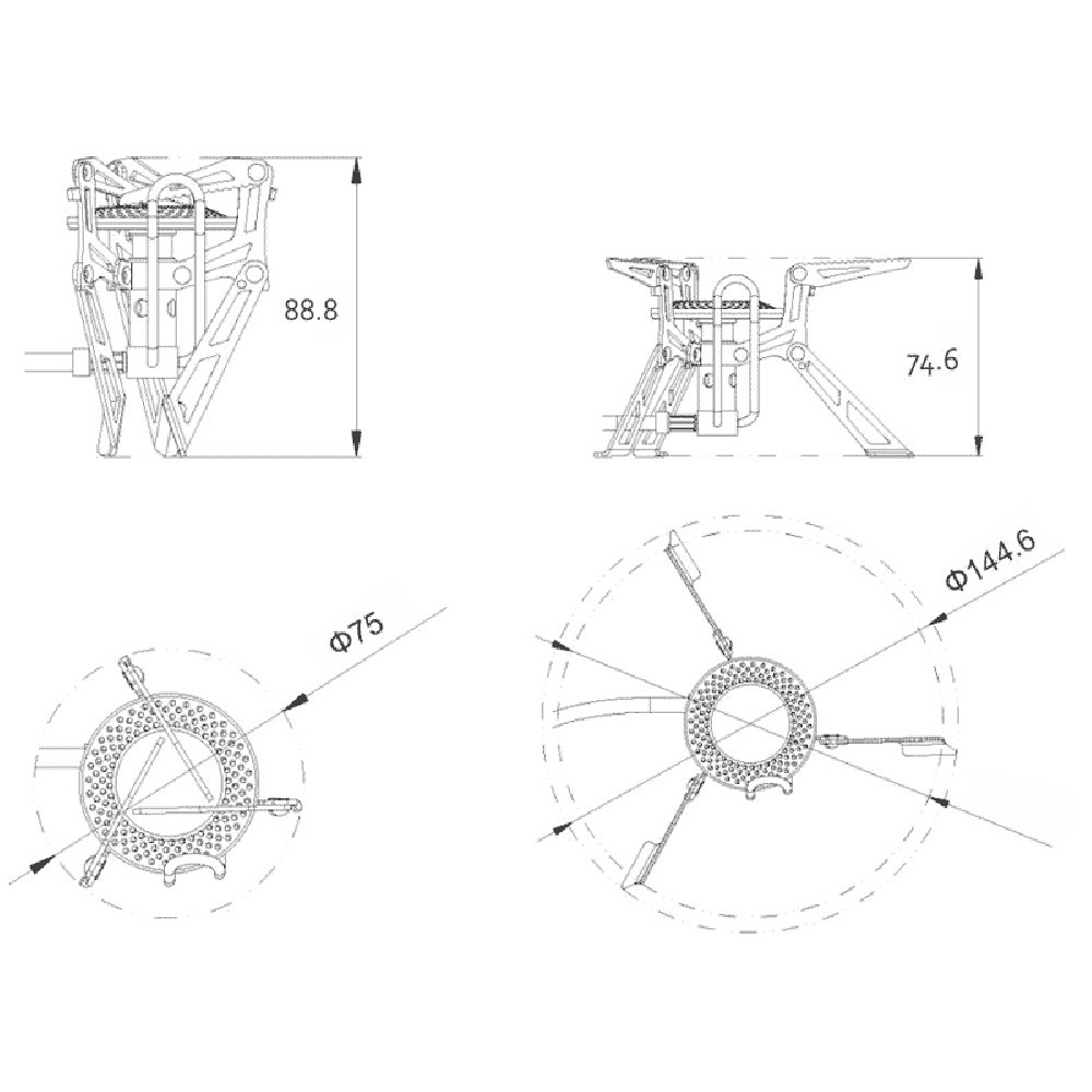 Газовая портативная горелка FireMaple со шлангом Volcano fms-118