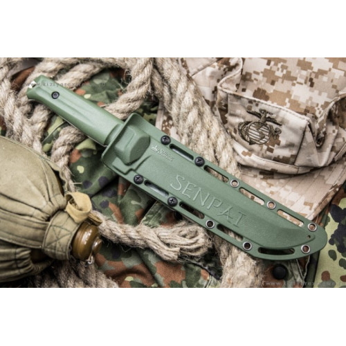 Туристический нож Senpai AUS-8 StoneWash Олива