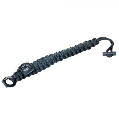 Tramp браслет выживальщика (компас, огниво/2 метра паракорда) (черный)