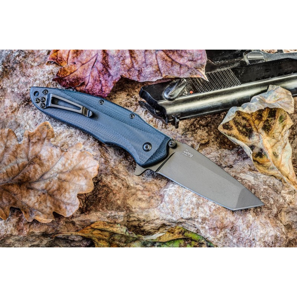 Складной нож Zorg D2 Gray Titanium