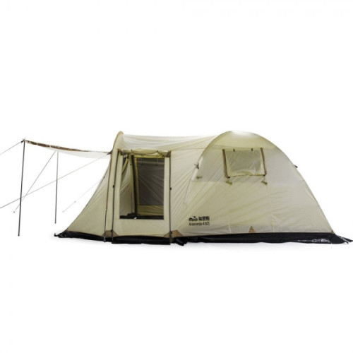 Палатка Tramp с большим тамбуром Anaconda 4 V2, песочный