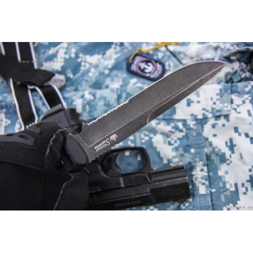 Тактический нож Alpha D2 Stonewash Serrated