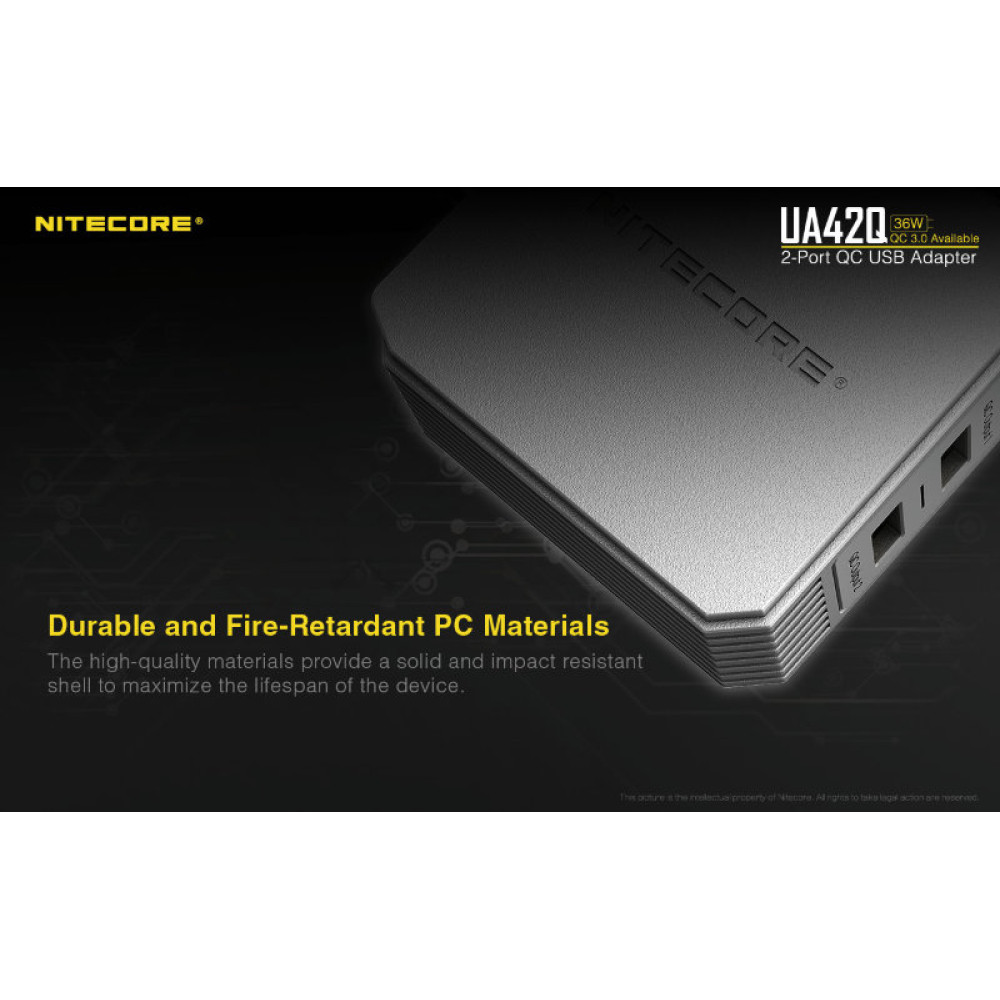 Адаптер USB Nitecore UA42Q 2-портовый