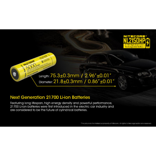 Аккумулятор Nitecore NL2150HPI 21700 3.7v 5000mA 15A