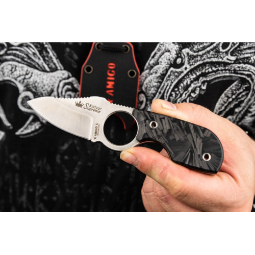 Шейный нож Amigo X CPM S35VN StoneWash