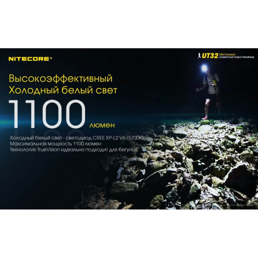 Налобный фонарь Nitecore UT32 CREE XP-L2 V6 OP+SMO