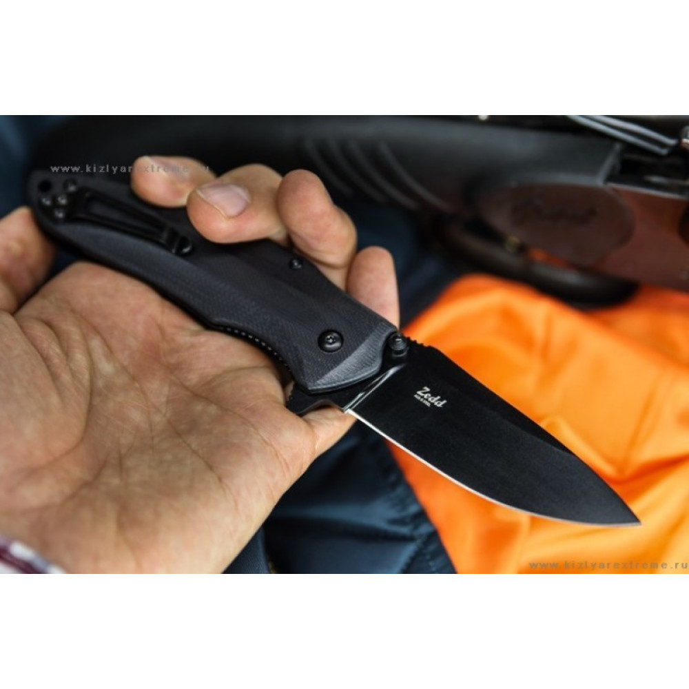 Складной нож Zedd AUS-8 Black Titanium