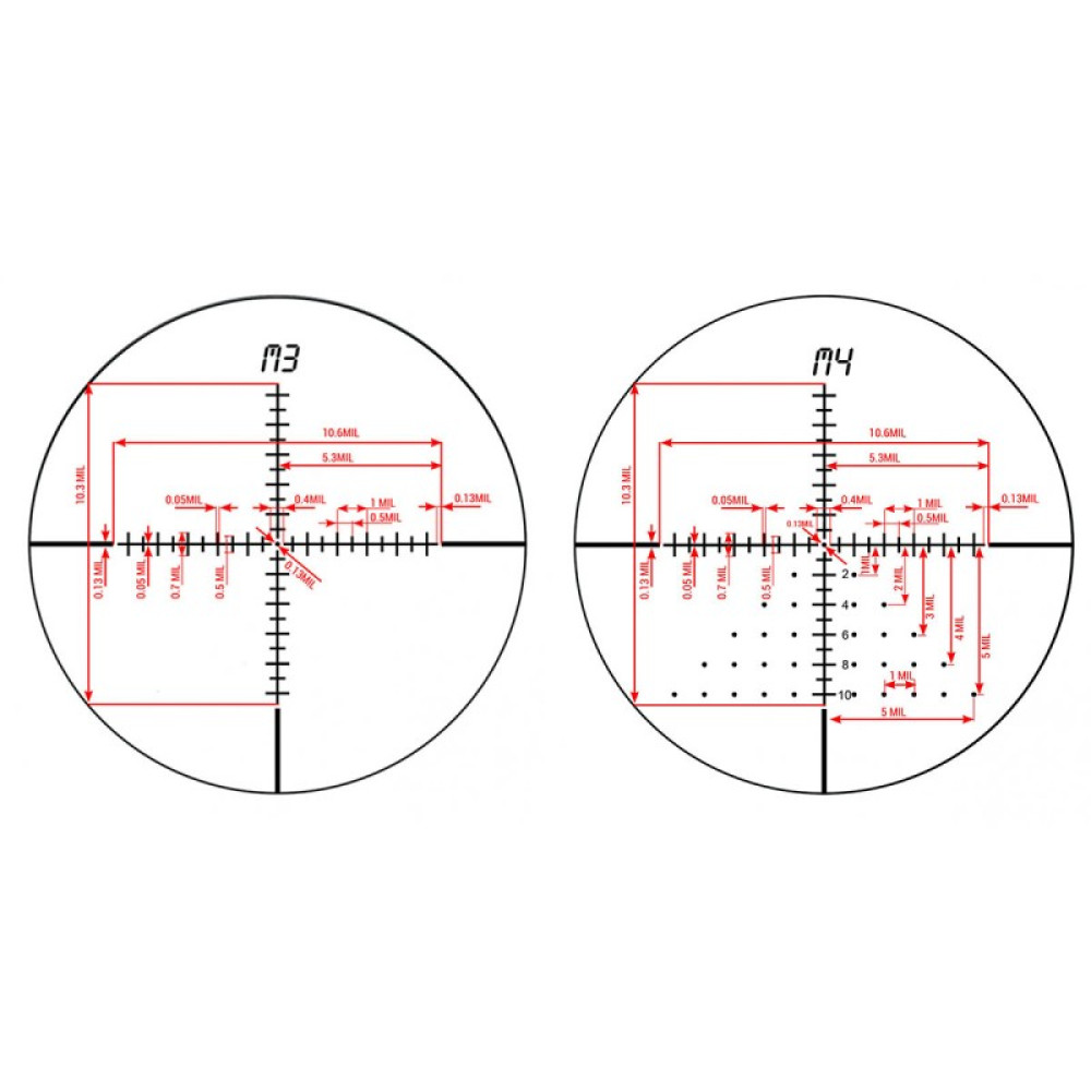 Оптический прицел Konuspro EL-30 4-16x44, 10 сменных прицельных сеток
