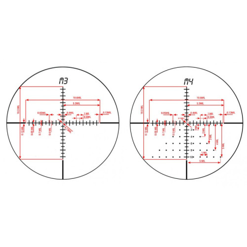 Оптический прицел Konuspro EL-30 4-16x44, 10 сменных прицельных сеток