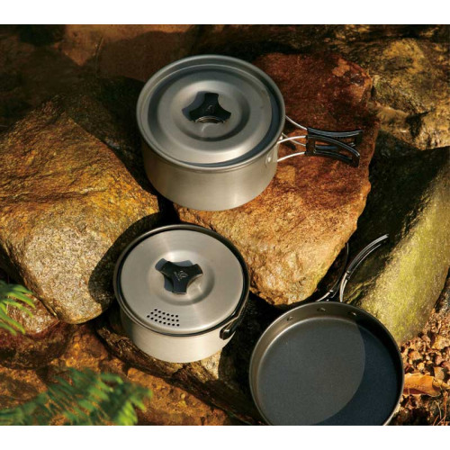 Туристический набор посуды с антипригарным покрытием на троих FireMaple Fmc-201