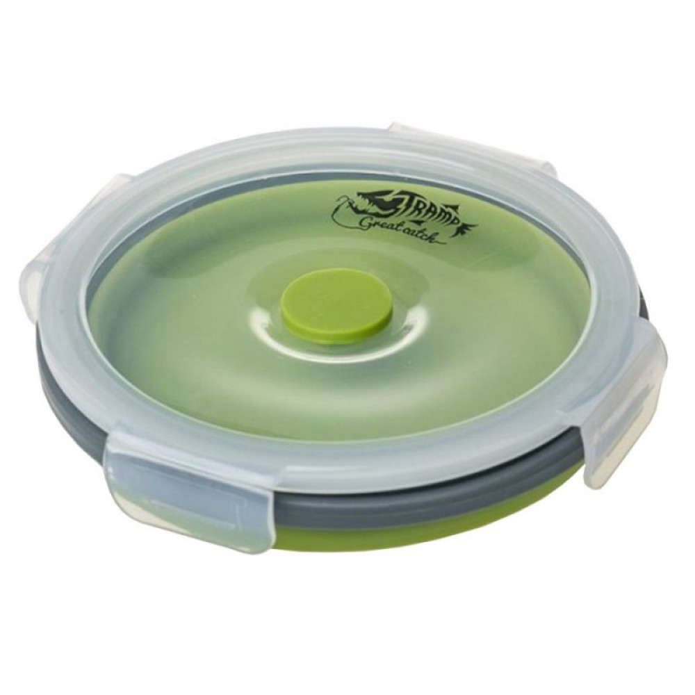 Tramp контейнер складной с крышкой-защелкой 800 мл (оливковый)